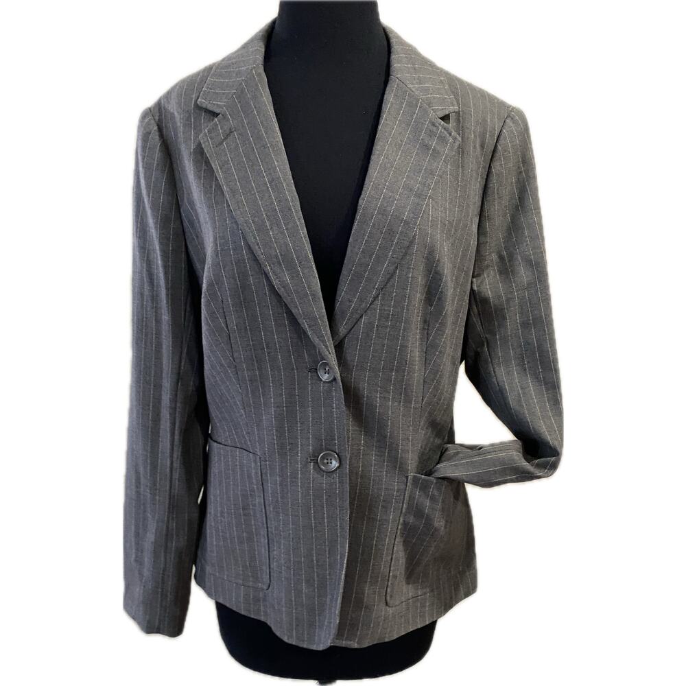 Limited blazer - gray pin stripe Size 14 - 50% wool